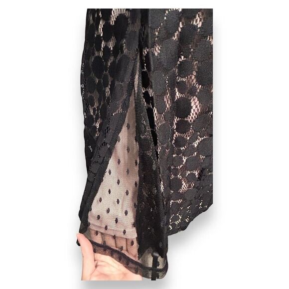 Disney Minnie Rocks the Dots S Black Polka Dot Lace Mini Dress Whimsigoth Witchy - Picture 7 of 11